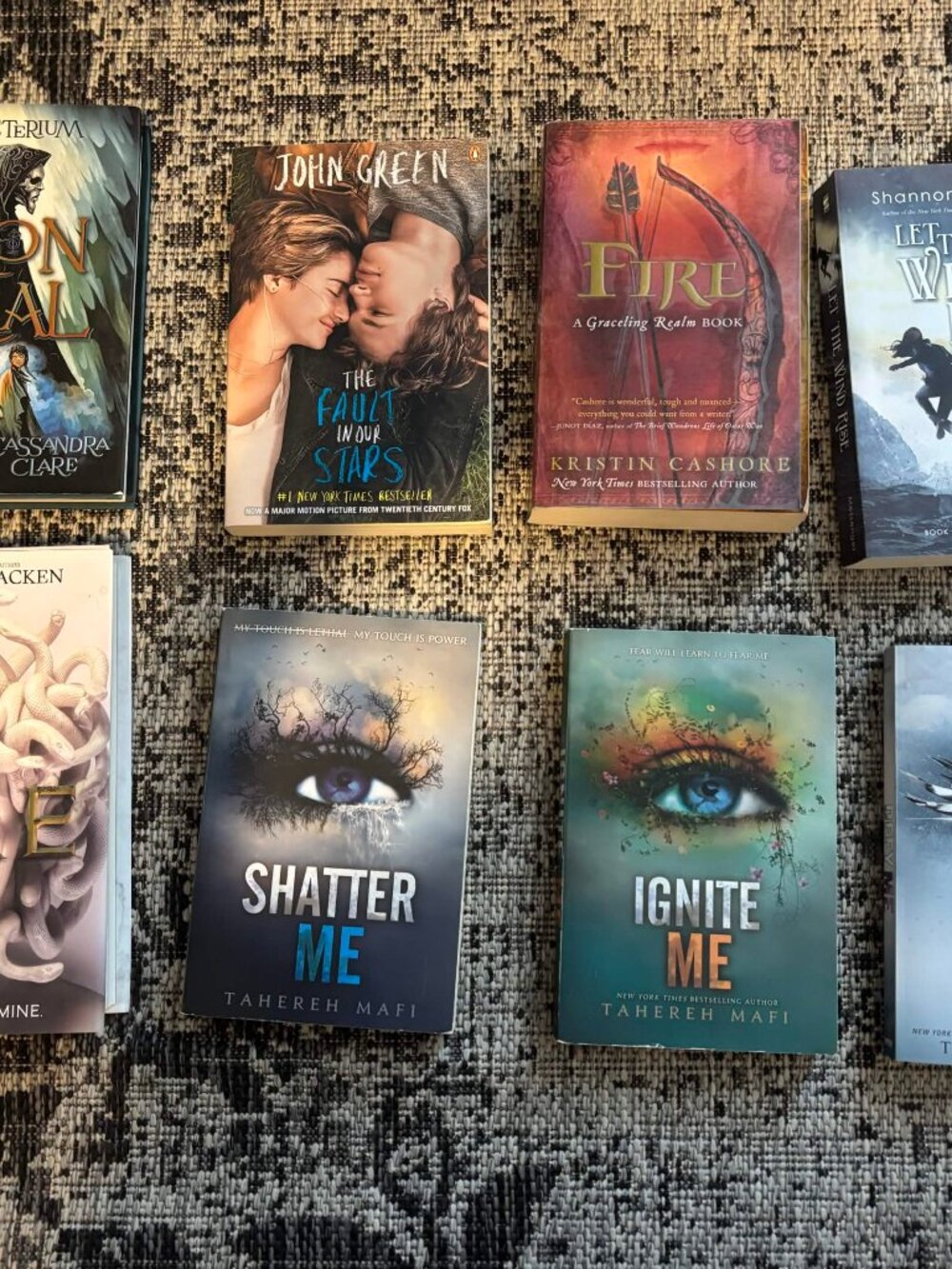 YA Fantasy Romance Young Adult Book Lot 8 Books Shatter Me Lore John Gree